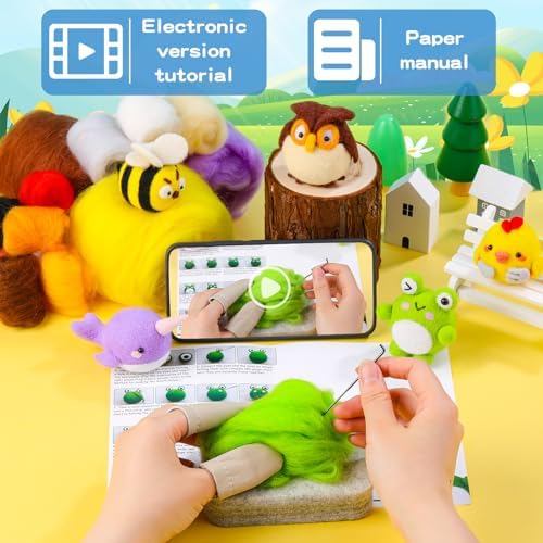 Yizzvb 5 Pcs Needle Felting Kit Beginners Wool Felting Kits - Image 5