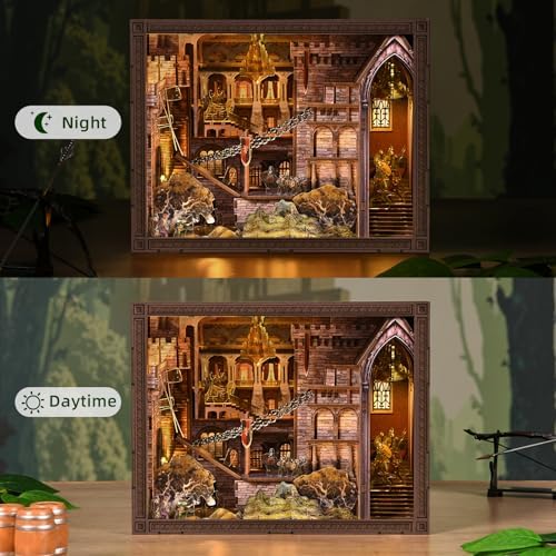 CCCDF Robin Hood Book Nook Kit, DIY Miniature Dollhouse Kit with LED - Image 6