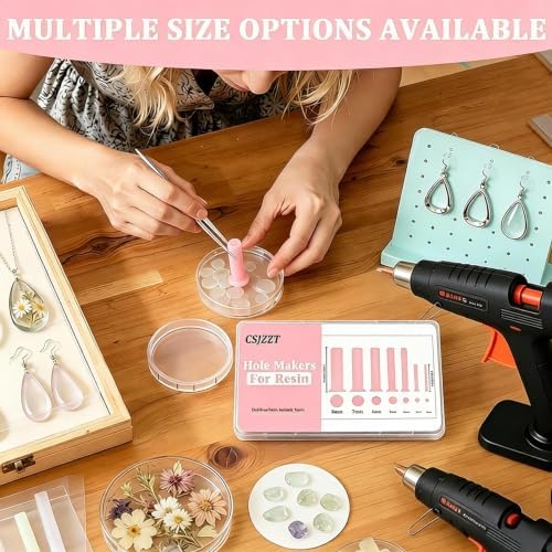 Resin Hole Maker 35 Pcs 7 Sizes Drill-Free Silicone Inserts for Epoxy Resin - Image 6