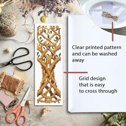 ORIGACH 6 Set Tree of Life Cross Stitch Bookmark Kit for Beginner - Image 3