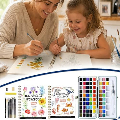 Watercolor Workbook for Adults, Beginners & Teens with 72 Paint Colors - Image 7