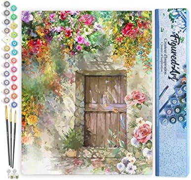 Figured'Art Paint by Numbers for Adults Cave Entrance 16"x20" - Craft Art Painting DIY Kit Rolled Canvas Without Frame by FiguredArt