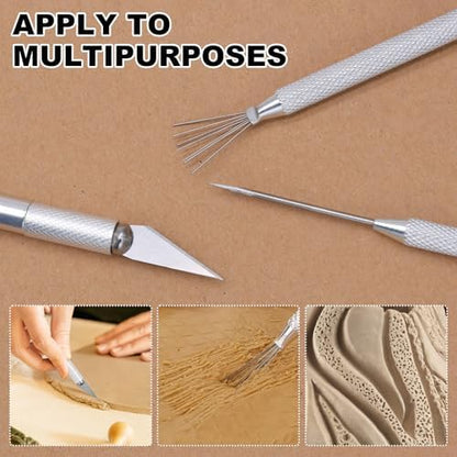 suiwotin 3pcs Precision Clay Needle Tool Set - Image 4