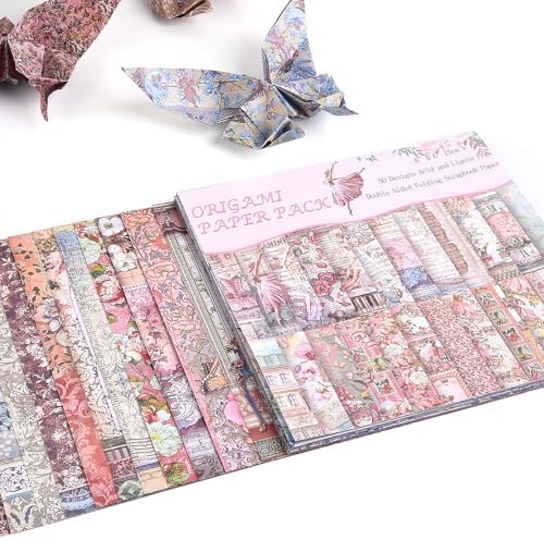 Origami Paper 50 Sheets, 6-Inch Square Double Sided Colored Craft Paper - Image 4