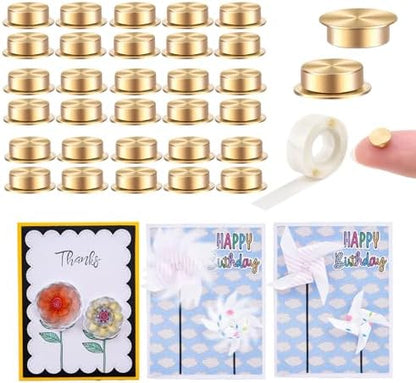 BAOFALI 30Pcs Mini Metal Rotating Bearings for DIY Handmade Crafts Paper Cards Scrapbooking DIY Greeting Cards 360°Rotation Smooth Spin Mechanism Spinner for Jewelry Making Nail Decoration by BAOFALI