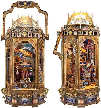 3D Wooden Puzzles for Adults 3D Puzzles Model kit Stress-Relief Toy with Mechanical Rotation Bookshelf Ideal Gift for Adults and Teens- The Lantern of Gaiaxy by STRUCWOOD