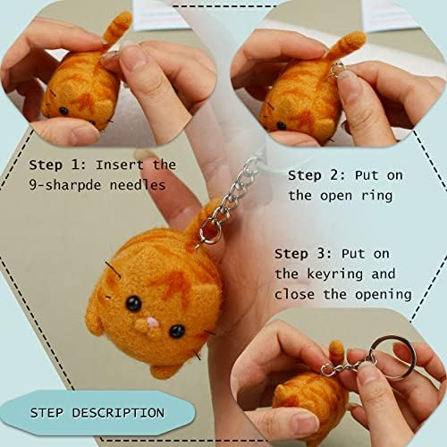 SHWAKK Needle Felting Kit, 2 PCS Dolls Needle Felting Starter Kit - Image 6