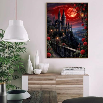 AIBOERL Paint by Numbers Kit for Adults Beginner, Halloween Castle, 12X16In - Image 3
