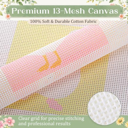 Chumia 3 Pcs Goose Needlepoint Canvas Kit for Adult 13ct 8" x 8" - Image 4