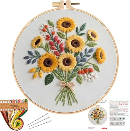 Herdiese Embroidery Kit for Beginners & Adults with Flower Pattern by Unknown