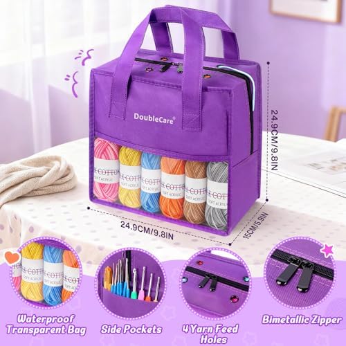 Knitting Loom Kit with Storage Bag,Looms,Yarn, Pom Pom Maker & Crochet Hook - Image 6