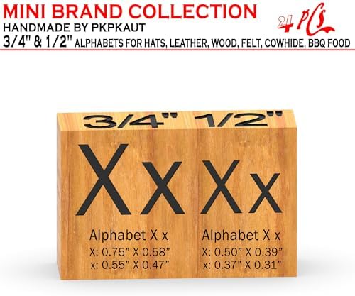 4Pcs Letters Branding Iron for Wood, Leather Branding Stamp (X x) - Image 2