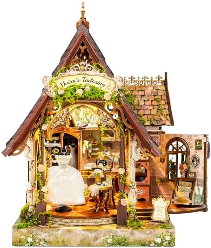 Book Nook Kit DIY Miniature House 3D Wooden Puzzle - Dream Dress Studio by Homedecorexpert