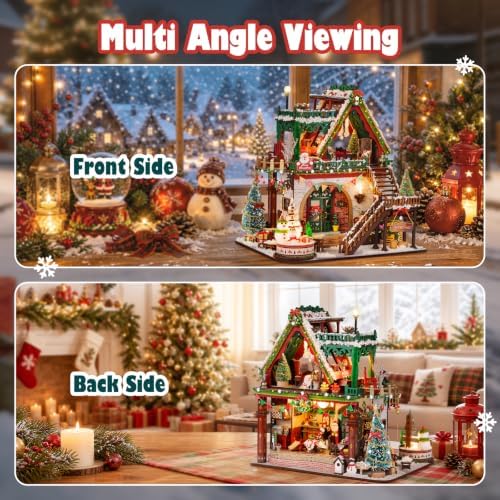 Christmas Miniature House Kit for Adults with Music Box & LED - Image 5