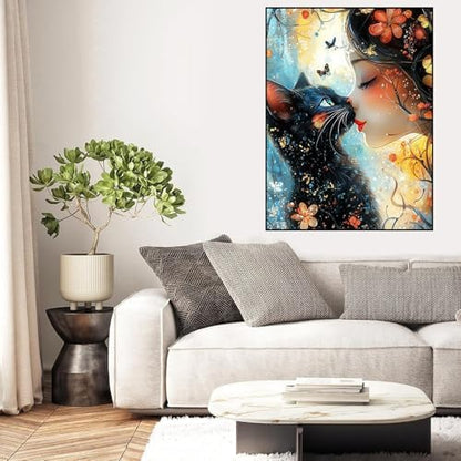 Diamond Art Kits for Adults, Black Cat Diamond Art Painting Kits for Adults - Image 4