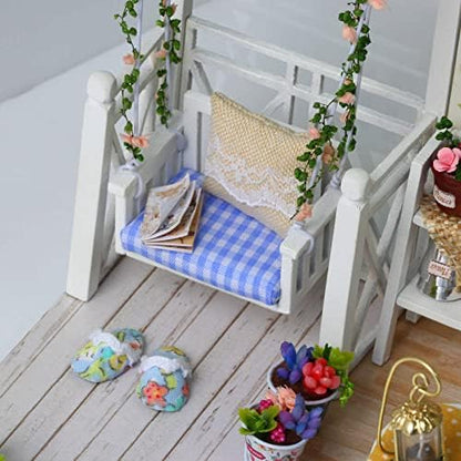 CUTEROOM DIY Miniature House Kit - Mini Craft Rooms for Adults with LED Lights, Realistic Mini Dollhouse Kit Building Model Kit, Creative Home Decor Gift- Kitten Diary - Image 5