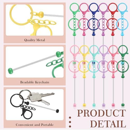 Tondiamo 24 Pcs Beadable Keychain Bar - Image 4