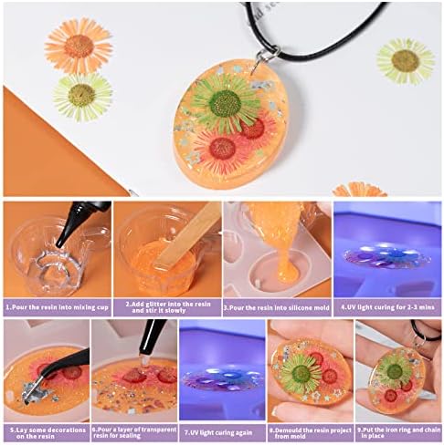 VidaRosa Quick Cure UV Resin Kit with Light - High Gloss, Transparent Casting and Doming for DIY Jewelry, Coatings, and Crafts - Image 5