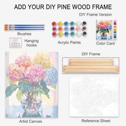 Tucocoo Green Garden Plants Naturecore Painting Paint by Numbers Kits 16x20 inch Canvas Rustic Charm DIY Oil Painting for Kids, Adults Beginner with Brushes Acrylic Pigment Drawings Gift(DIY Frame) - Image 4