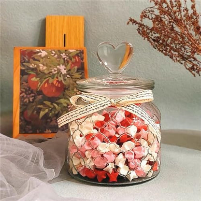 1080 Sheets Origami Star Paper 4 Red Color Strips Double Sided Lucky Star Decoration Folding Paper for DIY Hand Art Crafts Teaching Supplies (Red-1080 sheets) - Image 5