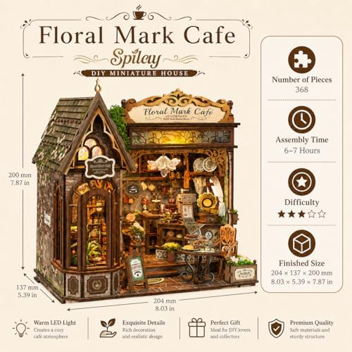 Spilay DIY Miniature House Kit for Adults, Miniature Dollhouse Kit - Image 2