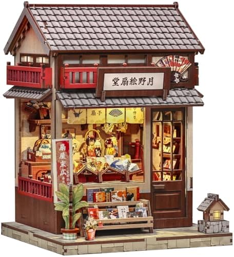 CUTEBEE Book Nook Kit - DIY Miniature House Japanese Fan Shop by CUTEBEE