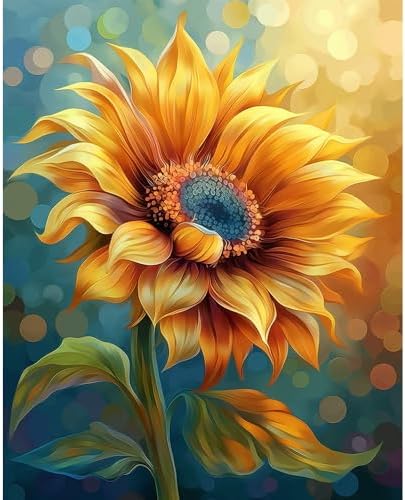 Natuyalo Paint by Numbers Kit for Adults - Sunflower DIY Adult Paint by Number Kits Flowers Acrylic Canvas Painting for Adults Beginners Art Crafts Without Frame, 16x20 Inch by Natuyalo