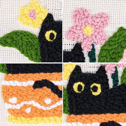 Louise Maelys Cat Plant Pattern Embroidery Kit for Beginners - Image 4