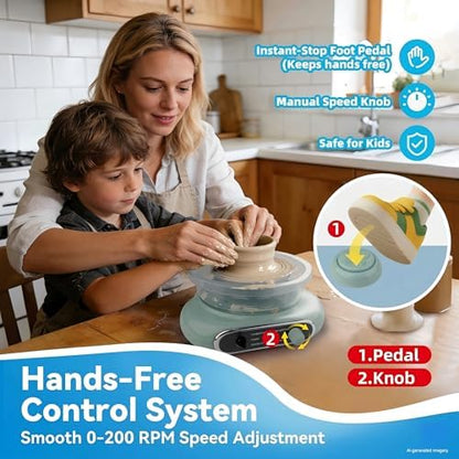 Jasthorine Pottery Wheel for Kids, Arts and Crafts Toy Kit, Ages 6-12 - Image 3