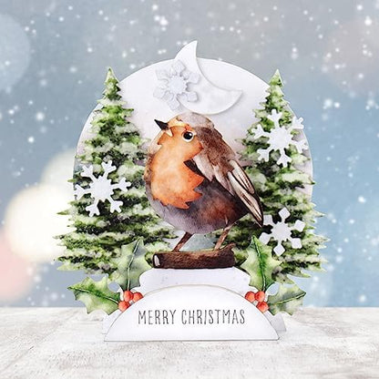 Katy Sue Watercolor Christmas Animals Die-Cut Pop-Up Card Making Kit for Adults. Makes 12 Cards with Festive Animals. Contains 12 Cards, 12 Sheets of Elements, & 12 Envelopes for Card Making Supplies - Image 4