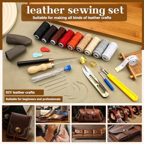 74 PCS Leather Sewing Kit Heavy Duty Sewing Kit Upholstery Repair Kit - Image 7