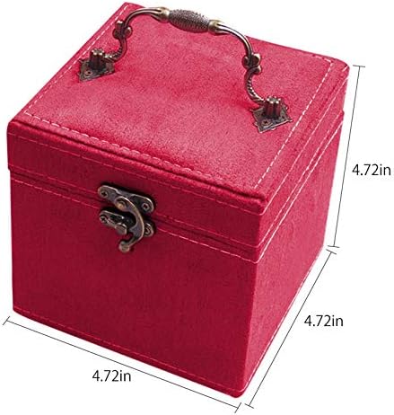 2 Layers Sewing Kits with Vintage Box Sewing Accessories Supplies Kits for Adults Kids Beginner Travel Sewing Basket Metal Handle Red - Image 4