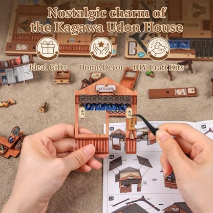 CUTEBEE 3D Wooden Puzzle Miniature House Kit for Adults, DIY Craft Gift - Image 6