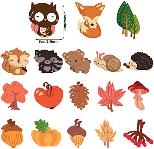 Tatuo 37 Pieces Fall Thanksgiving Felt Craft Kit DIY Turkey Pumpkin Felt Set with 36 Detachable Fall Maple Leaves Squirrel Pine Cones Corns Ornaments for Present DIY Craft(Delicate Style) - Image 3