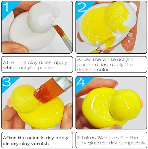 50ml Air Dry Clay Glaze, Protect Clay Surfaces, Delivers Gloss Glaze Effect - Image 5