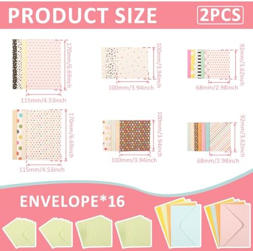 32Pcs Paper Card Making Kits - DIY Greeting Card Kit - Colorful Handmade Card Making Supplies - Cards Birthday Invitation - Warm Card Making Kits - Thank You Birthday Mother's Day Congradulation - Image 3