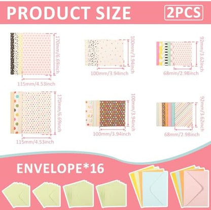 32Pcs Paper Card Making Kits - DIY Greeting Card Kit - Colorful Handmade Card Making Supplies - Cards Birthday Invitation - Warm Card Making Kits - Thank You Birthday Mother's Day Congradulation - Image 3