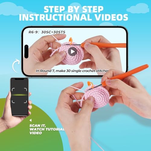 MOREJMTT Crochet Kit for Beginners, Crochet Animal Kits,Crocheting Kit for Starters, Learn to Crochet with Step-by-Step Video Tutorials, Beginner Crochet Kit for Adults(2 Pack Koala) - Image 3