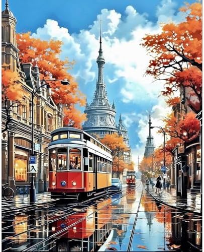 PRASIO Paint by Numbers Kit for Adults Beginner, Landscape Adult Paint by Number Kits, DIY Acrylic Paint by Numbers Kit for Adults Canvas for Home Decor Gift 16x20 Inch by Unknown