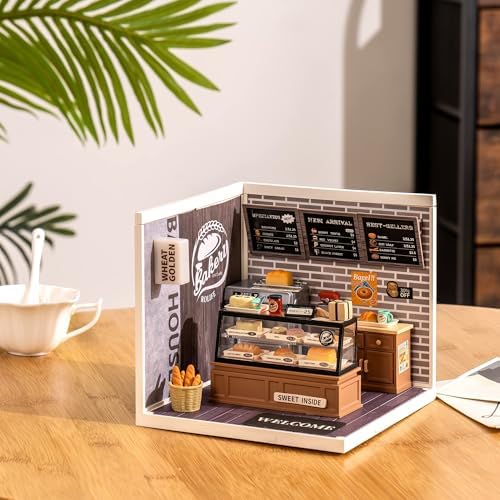 Rolife LED Building Blocks for Adults,1:24 Toy Building Sets,Model Building Kits,DIY Miniature Dollhouse Kits for Adults,Hobbies for Women Men (1.Golden Wheat Bakery) - Image 2