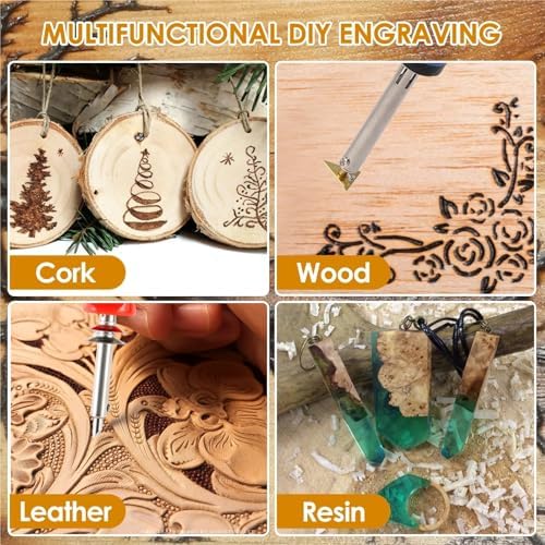 Wood Burning Tip Set Brass DIY Burning Carving Kit Rustproof Letters/Numbers HotStamp Template Set Leather Burning Carving Head - Image 3