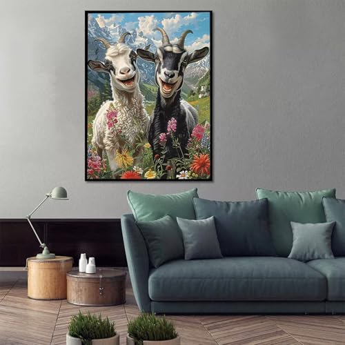 Animal Paint by Numbers Kit for Adults Sheep Paint by Numbers, DIY Acrylic Watercolor Oil Painting Kits for Adults Beginners with Brushes, Hobbies for Women for Home Wall Decor, Gifts 40x54 in 2-1 - Image 2