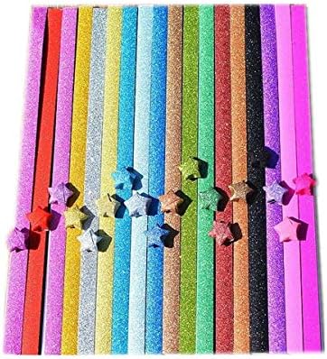 Origami Stars Papers Package DIY Paper Glitter Origami Stars, 400 Sheets, 20 Colors (20 Glitter Colors) - Image 2