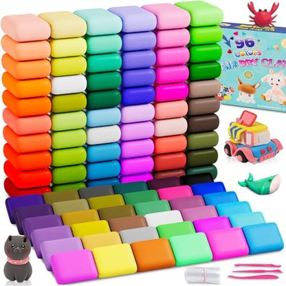 EDIFON Air Dry Clay, 96 Colors Foam Magic Modeling Clay for Kids DIY Crafts by EDIFON
