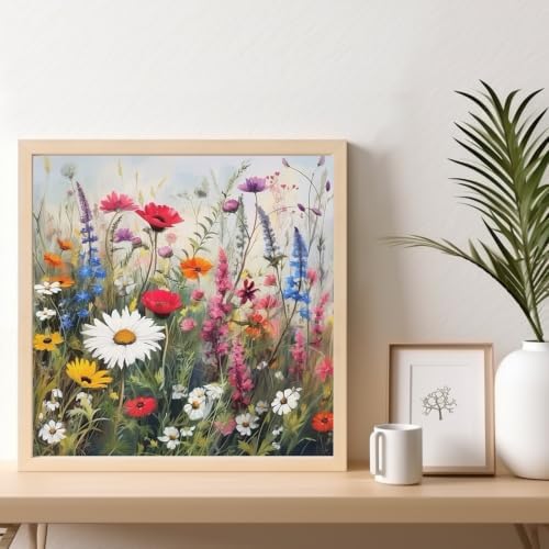 Kalonyth Flowers Framed Paint by Numbers Kit for Adults Beginner 10x10 inch - Image 2