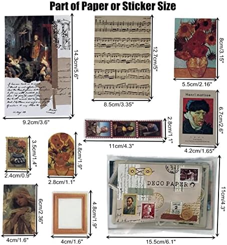 Esweny 200PCS Vintage Scrapbooking Supplies Kit for Journaling, Junk Journal Planners Aesthetic Cottagecore Room Decor Wall Art Collage Album(Artistic) - Image 3