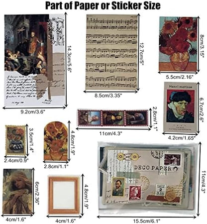 Esweny 200PCS Vintage Scrapbooking Supplies Kit for Journaling, Junk Journal Planners Aesthetic Cottagecore Room Decor Wall Art Collage Album(Artistic) - Image 3