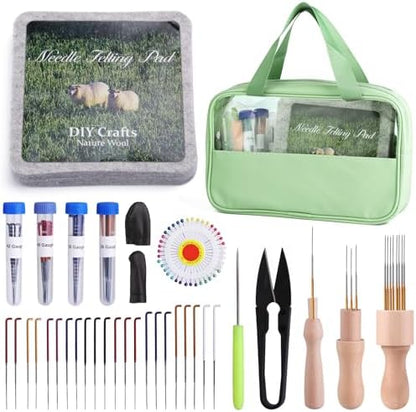 Mayboos Needle Felting Kit, 6"x6" Needle Felting Pad Tools by Mayboos