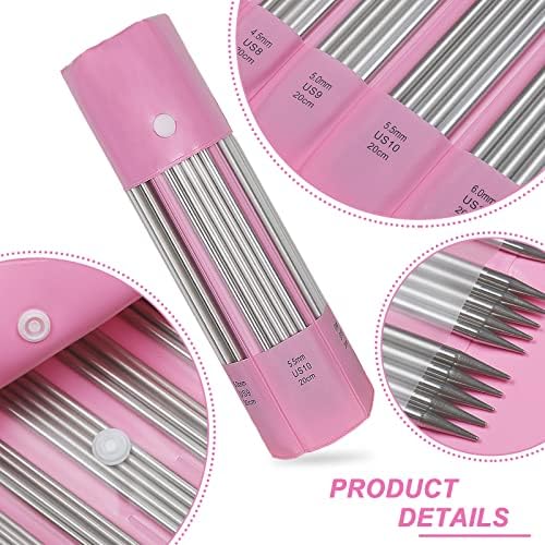 Aeelike Double Pointed Knitting Needles Set, Short Straight Needle, 11 Size - Image 4