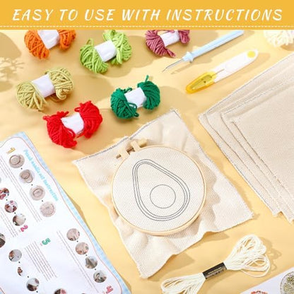 Yaomiao 6 Pcs Fruit Punch Needle Coaster Kit for Beginners, Adults - Image 5